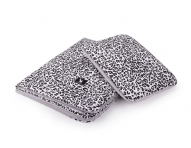 Плед с подушкой Cottonmoose Cotton Velvet 408/153/117 pantera gray cotton velvet gray (серый леопардовый с кремовым (бархат))